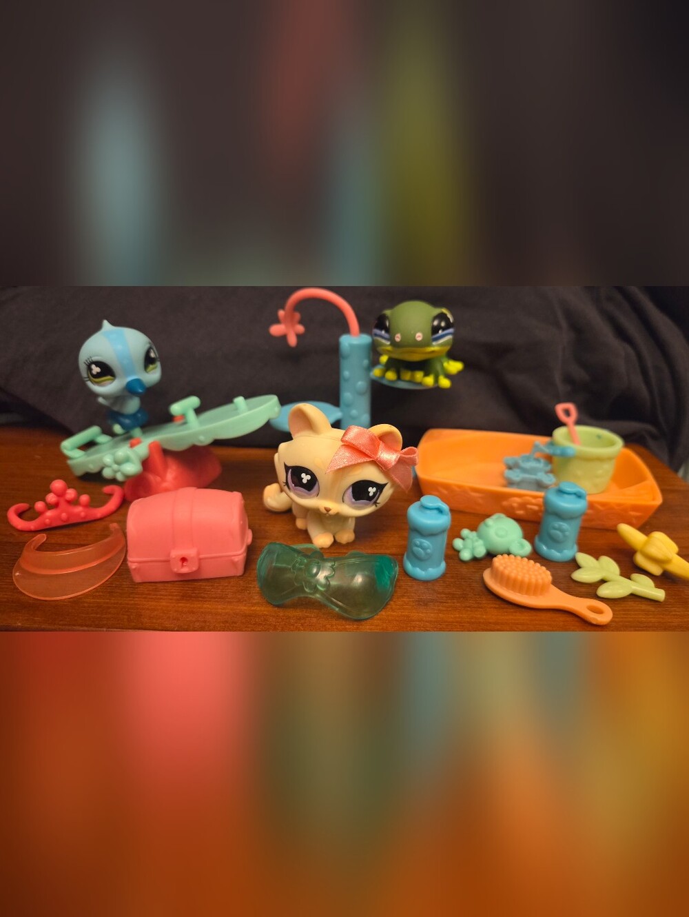 LPS Littlest Pet Shop Chase N Play Park #846 Hummimg Bird #847 Gecko #848 Cat